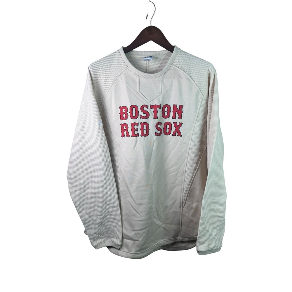 Boston Red Sox‎ Men XL Majestic  Therma-Base Waffle Knit Fleece Pullover